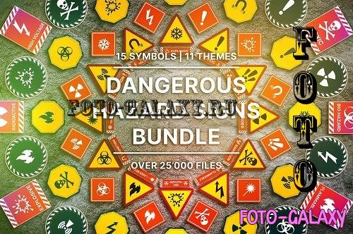 Dangerous Hazard Signs Bundle - 6808884