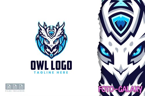 Owl Head Logo Template