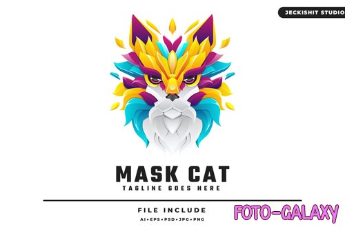 Cat Gradient Logo