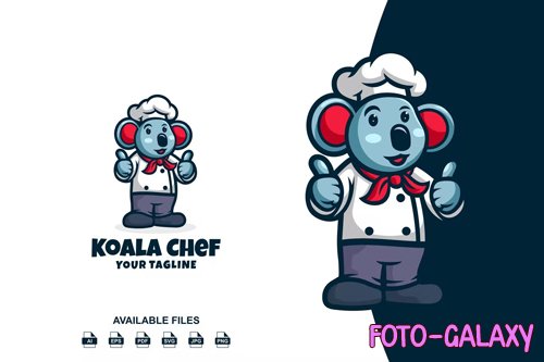 Koala Chef Logo Mascot