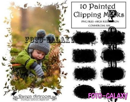 Painted Clipping Masks, Photo Frames