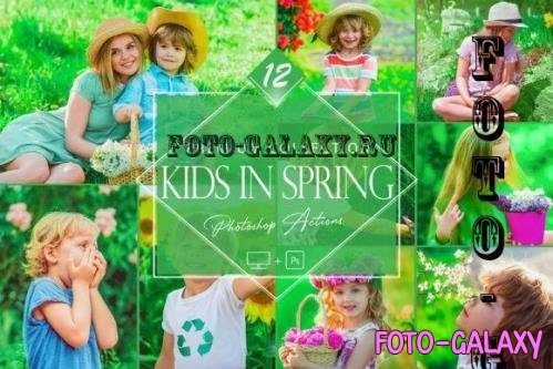 12 Kids in Spring Photoshop Actions