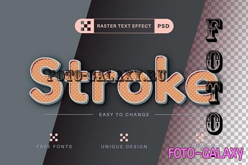 Stroke Polka Dot Editable Text - 7310475