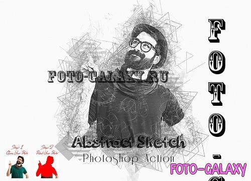 Abstract Sketch Photoshop Action - 7353553