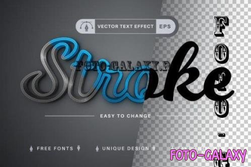 Double Stroke - Editable Text Effect - 7366336