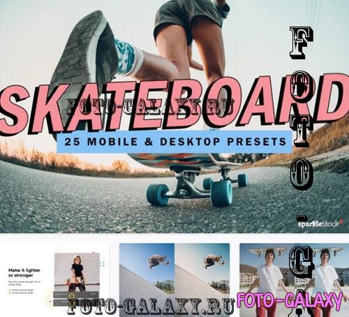 25 Skateboard Lightroom Presets LUTs - 7365929