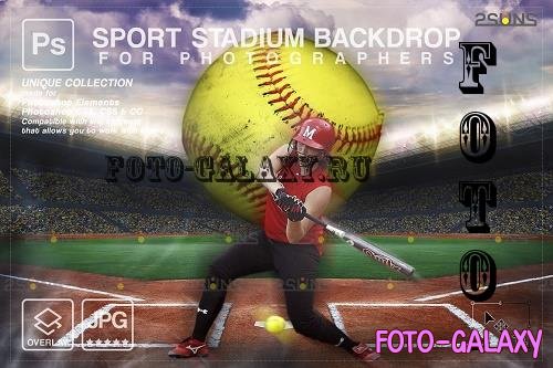 Softball Backdrop Sports Digital V.31 - 7394684