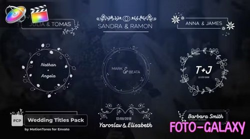 Videohive - Wedding Titles Pack 27046215 - Project For Final Cut & Apple Motion