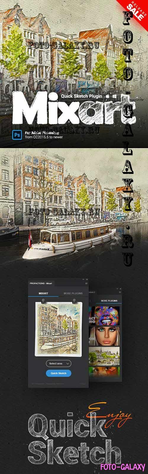 Quick Sketch - Mixart - Photoshop Plugin - 37408982