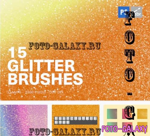 15 Glitter Paper Photoshop Stamp Brushes