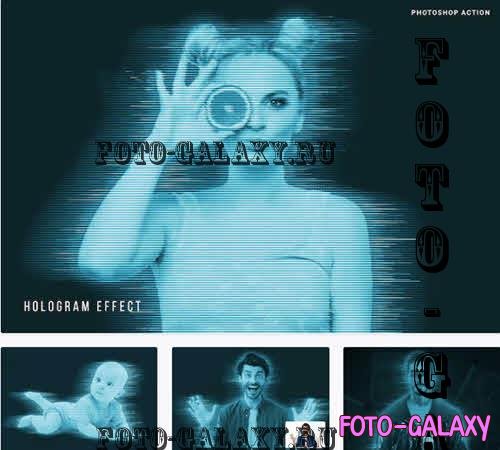 Hologram Effect Photoshop Action - 3VAP85K