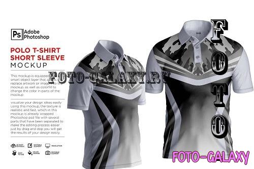 Polo T-Shirt Short Sleeve Mockup - 7351107