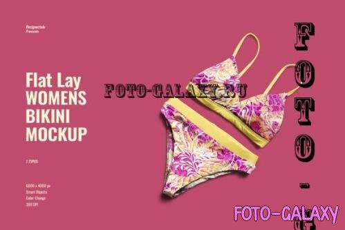 Flat Lay Womens Bikini Mockup - 7530489