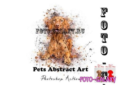 Pets Abstract Art Photoshop Action - 7541562