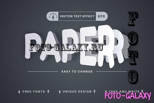 Paper Set - Editable Text Effect - 7548373