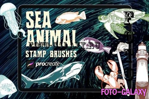 Dansdesign Sea Animals Brush Stamp Procreate