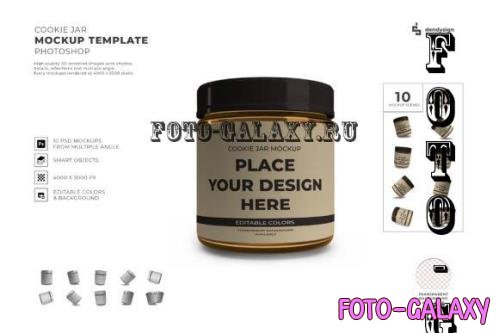 Plastic Cookie Jar Mockup Template Set - 2167550