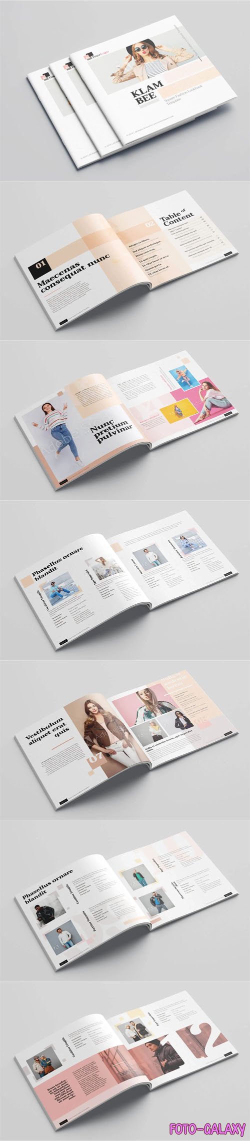 Square Fashion Lookbook INDD Template [24 Pages]