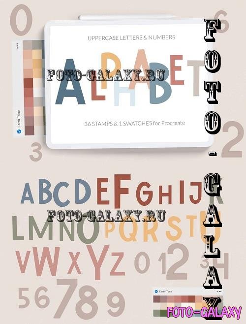 Alphabet letters. ABC stamps - 10179738