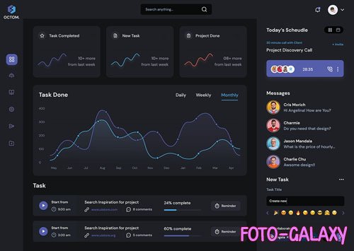 Task Management Dashboard UI for Figma