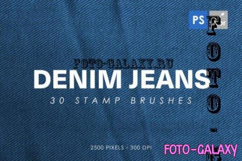 30 Denim Texture Photoshop Stamp Brushes