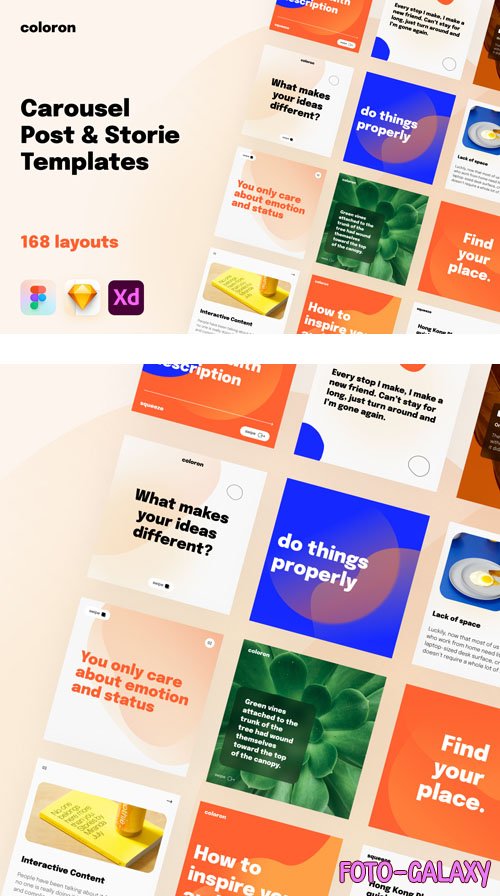 Creative Post & Story Templates for Figma, Sketch and XD