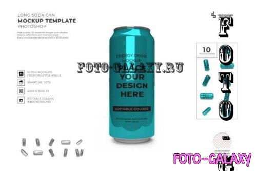 Energy Drink Can 3D Mockup Template Bundle - 2204822