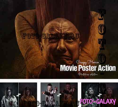 Creepy Horror Movie Poster Action - H42TEJA