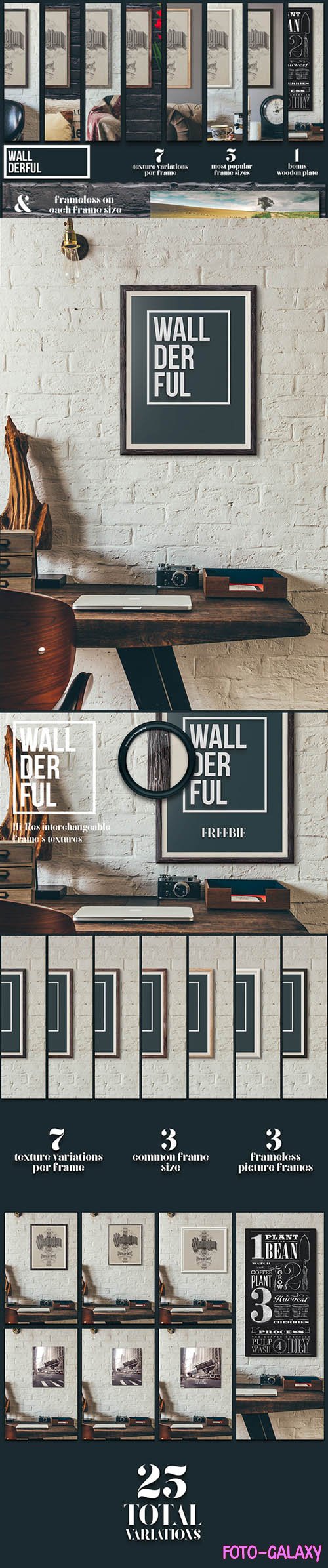 Wallderful Poster - 25 Frames PSD Mockups Templates