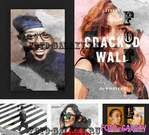 Cracked Wall Effect for Posters - 7824306