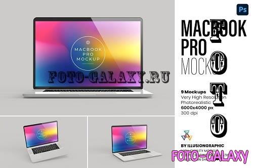 Macbook Pro Mockup - 9 views - 10292428