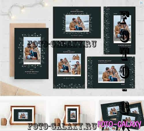 Winter Family Photo Card Template - 10278684