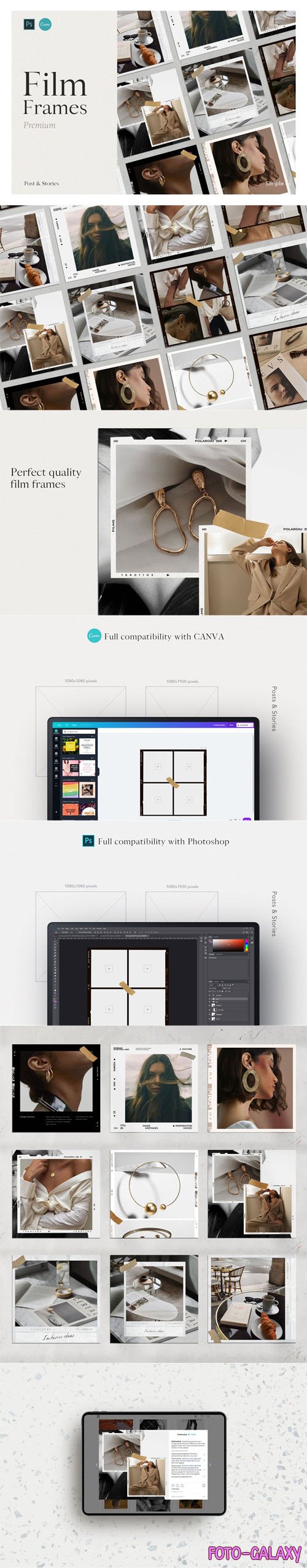 CM - Premium Film Frames PSD Templates for Social Networks