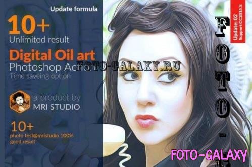 Digital Oil Art Photoshop Action - 917622