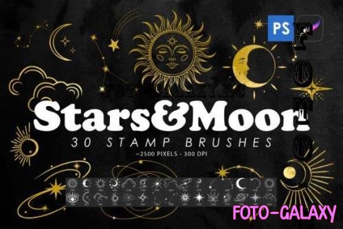 Stars & Moon Stamp Brushes