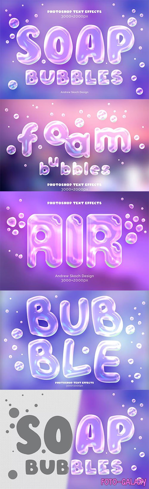 Soap Bubbles Text and Logo Effect PSD