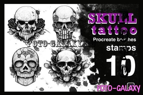 Procreate Skull tattoo stamps - 2269266