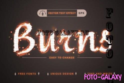 Fire Paper - Editable Text Effect - 10866884