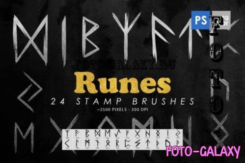 24 Runes Photoshop Stamp Brushes