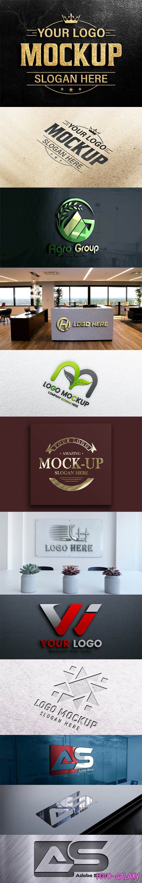 10 Multipurpose Business Logos PSD Mockups Templates