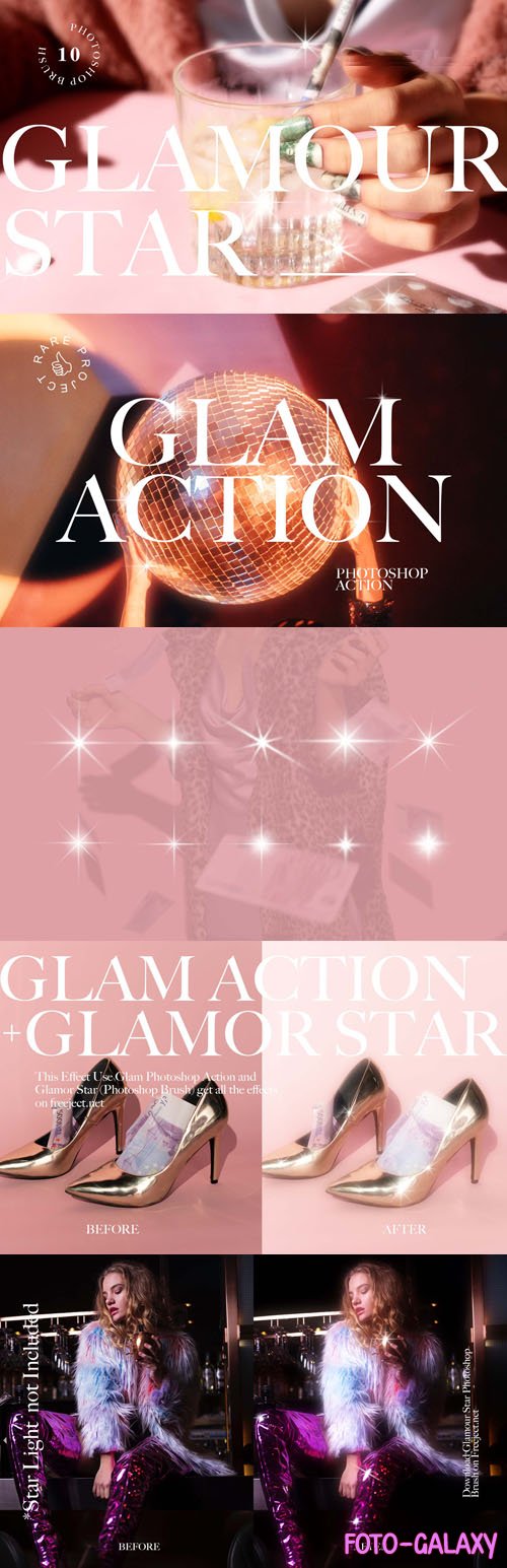 Glamour Stars Brushes & Actions for Photoshop