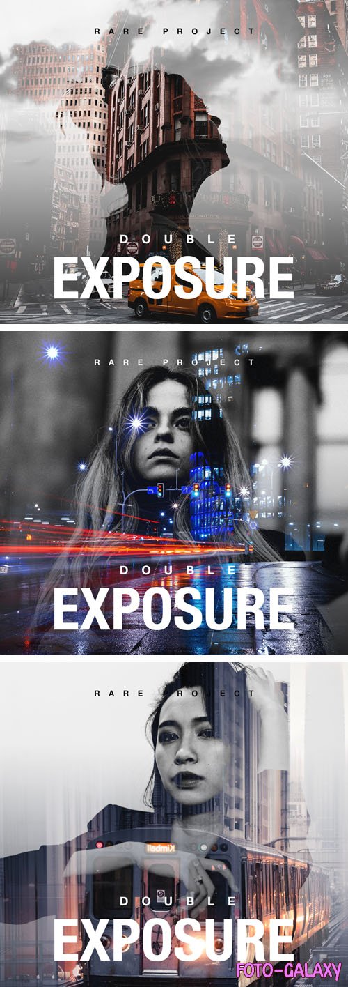 Double Exposure Effect for Cover Art Design - PSD Template
