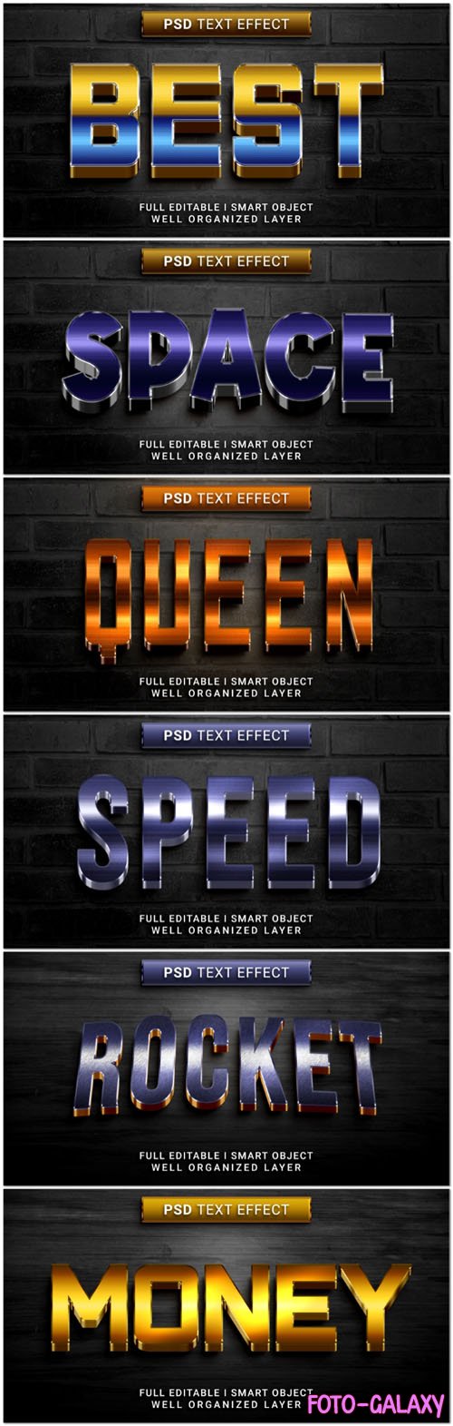 Psd style text effect editable set vol 25