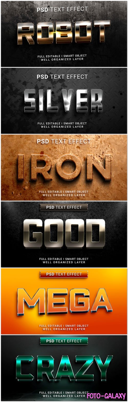 Psd style text effect editable set vol 24