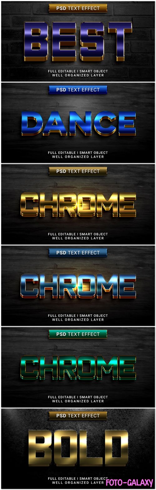 Psd style text effect editable set vol 23