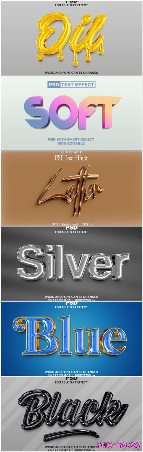 Psd style text effect editable set vol 22