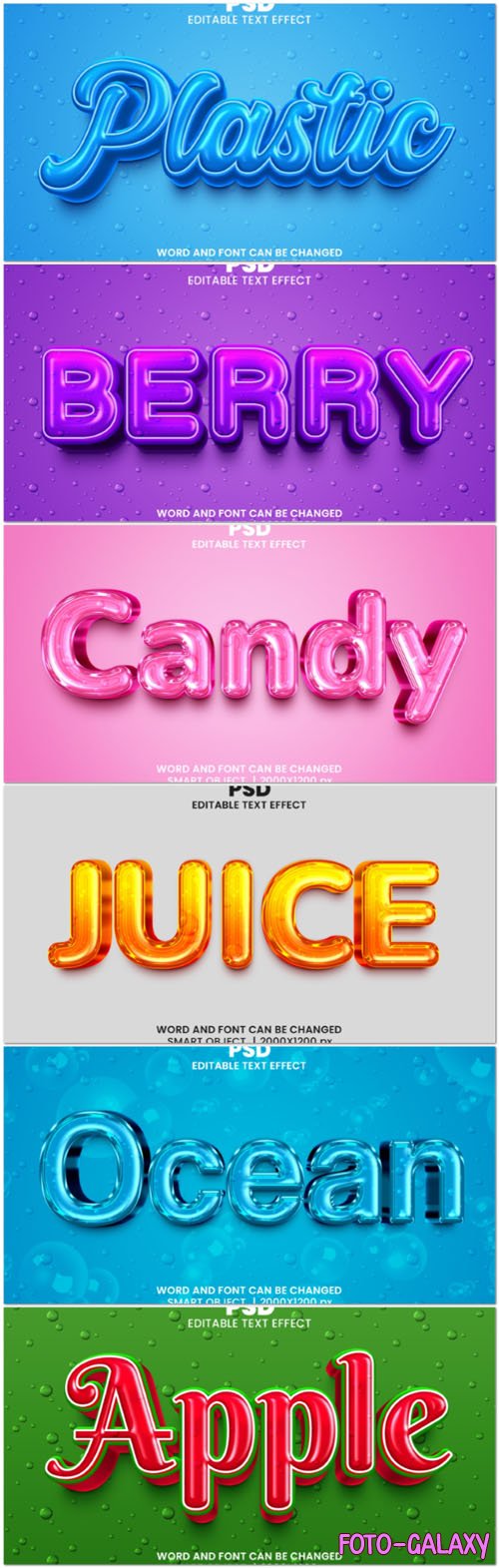 Psd style text effect editable set vol 21