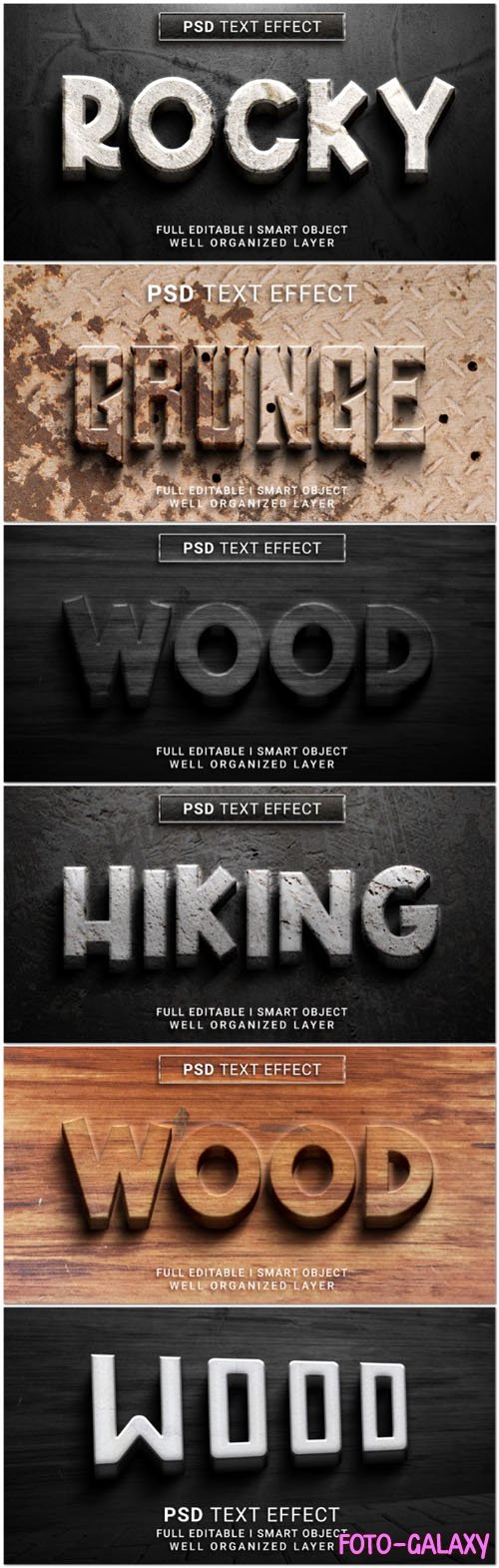 Psd style text effect editable set vol 19