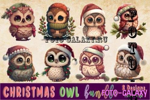 Christmas Owl Clipart Bundle