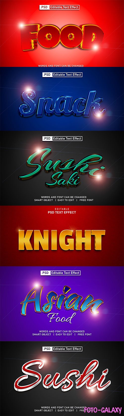 Psd style text effect editable set vol 42